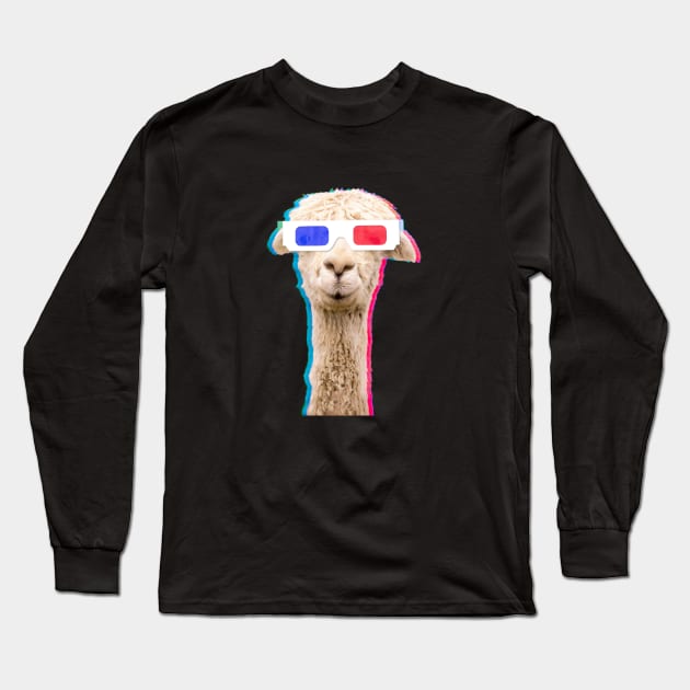 3D awesome llama Long Sleeve T-Shirt by Orloff-Tees